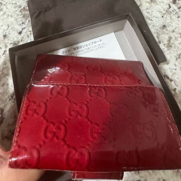 Gucci Red ❤️monogram Heart Wallet - Picture 5 of 15